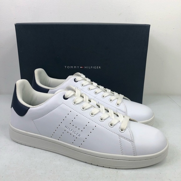 TOMMY Hilfiger Liston Clean White Sneaker Shoes - Picture 1 of 9